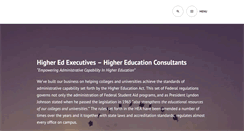 Desktop Screenshot of higheredexecutives.com